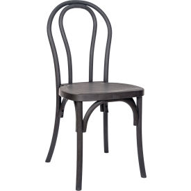 Flash Furniture® Hercules Commercial Indoor/Outdoor Stackable Thonet Style Chair Black 