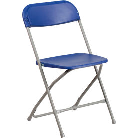Flash Furniture Premium Plastic Folding Chair - Blue - Hercules Series