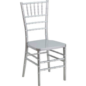 Global Industrial LE-SILVER-GG Flash Furniture Stacking Chiavari Chair - Resin - Silver - Hercules Premium Series image.