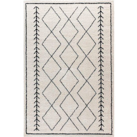 Flash Furniture Geometric Style Bohemian Shag Area Rug - 5' x 7' - Ivory