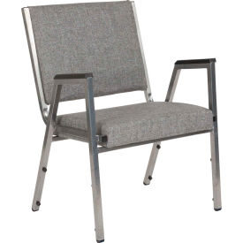Global Industrial XU-DG-60443-670-1-GY-GG Flash Furniture Antimicrobial Bariatric Reception Chair with Arms - Fabric - Gray - Hercules Series image.