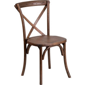 Global Industrial XU-X-EA-GG Flash Furniture Stackable Early American Wood Cross Back Chair - Ash - Hercules Series image.