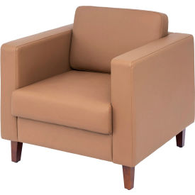 Flash Furniture® Hercules Artemis Cognac LeatherSoft Reception Chair Brown