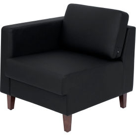 Flash Furniture® Hercules Artemis LeatherSoft Left Arm Reception Chair Black