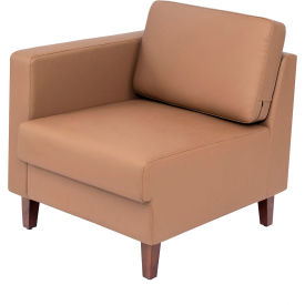 Flash Furniture® Hercules Artemis Cognac LeatherSoft Left Arm Reception Chair Brown