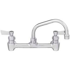 Fisher Manufacturing Co. 60674 Fisher 60674, 8" Centers Backsplash Faucet W/14" Swing Spout, Stainless Steel image.