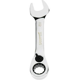 Williams® 9/16" 12-Point Combination Ratcheting Wrench Stubby Ratcheting Chrome 