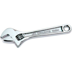 Williams® Adjustable Wrench with Chrome Finish 6" Long 