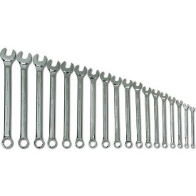 18 Piece 7mm to 24mm 12-Point Combination Wrench Set, Chrome view 2