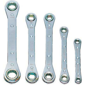 Double Head Ratcheting Box Wrench Set, 6 & 12 Points, 7mm to 17mm Opening view 2