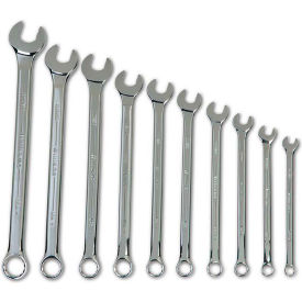 10 Piece 7mm to 17mm 12-Point Combination Wrench Set, Chrome view 2