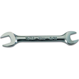Short Double Head Open End Wrench, 1/4" x 9/32" Opening Size, Chrome view 2