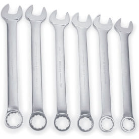 6 Piece 2-1/16" to 2-1/2" 12-Point Combination Wrench Set, Chrome view 2