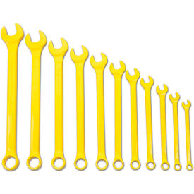 3/8mm - 1mm 11 Piece 12-Point SuperCombo Combination Wrench Set, Yellow view 2