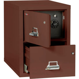 Fire King 2-2131-CBRSF Fireking Fireproof 2 Drawer Vertical Safe-In-File Legal 20-13/16"Wx31-9/16"Dx27-3/4"H Brown image.