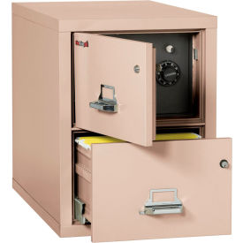 Fire King 2-2131-CCHSF Fireking Fireproof 2 Drawer Vertical Safe-In-File Legal 20-13/16"Wx31-9/16"Dx27-3/4"H Champagne image.