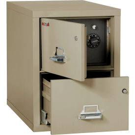 Fire King 2-2131-CPESF Fireking Fireproof 2 Drawer Vertical Safe-In-File Legal 20-13/16"Wx31-9/16"Dx27-3/4"H Pewter image.