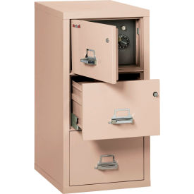 Fire King 3-2131-CCHSF Fireking Fireproof 3 Drawer Vertical Safe-In-File Legal 20-13/16"Wx31-9/16"Dx40-1/4"H Champagne image.