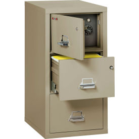 Fire King 3-2131-CPESF Fireking Fireproof 3 Drawer Vertical Safe-In-File Legal 20-13/16"Wx31-9/16"Dx40-1/4"H Pewter image.