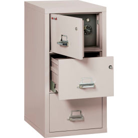 Fire King 3-2131-CPLSF Fireking Fireproof 3 Drawer Vertical Safe-In-File Legal 20-13/16"Wx31-9/16"Dx40-1/4"H Platinum image.