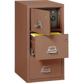 Fire King 3-2131-CTNSF Fireking Fireproof 3 Drawer Vertical Safe-In-File Legal 20-13/16"Wx31-9/16"Dx40-1/4"H Tan image.