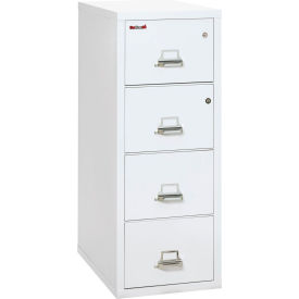 Fire King 4-2131-CAWSF Fireking Fireproof 4 Drawer Vertical Safe-In-File Legal 20-13/16"Wx31-9/16"Dx52-3/4"H Arctic White image.