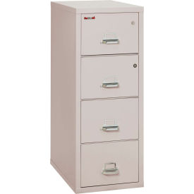 Fire King 4-2131-CPLSF Fireking Fireproof 4 Drawer Vertical Safe-In-File Legal 20-13/16"Wx31-9/16"Dx52-3/4"H Platinum image.