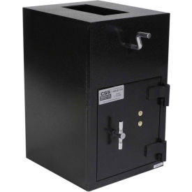 FIRE KING SECURITY PRODUCTS RH2012K-SG4440 Cennox Rotary Hopper Drop Safe RH2012K-SG4440 Key Lock 13"W x 14-1/2"D x 21"H 1.12 Cu. Ft. Black image.