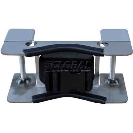 Justrite Safety Group 35260 Stainless Steel Bench Mount Bracket, 8"W x 4-1/4"D x 4-1/4"H, 1 Cylinder Capacity image.