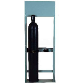 Justrite Safety Group 35306 Process Station Rack, 27-3/4"W x 10-1/2"D x 72"H, 2 Cylinder Capacity image.