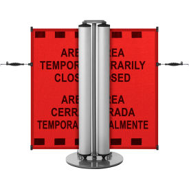 ZonePro® Dual Mobile Stand Mesh PrePrinted Red 