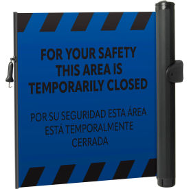 ZonePro Plus Universal Mounted Barrier, Industrial Hook, PrePrinted Blue view 2