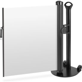Plus Single Mobile Stand, Industrial Hook, Blank White view 2