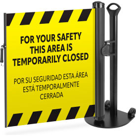 Plus Single Mobile Stand, PrePrinted Yellow, Industrial Hook view 2