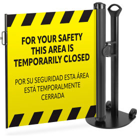 Plus Single Mobile Stand, PrePrinted Yellow, Push-Through Latch view 2