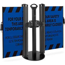ZonePro® Plus Dual Mobile Stand Industrial Hook PrePrinted Blue 