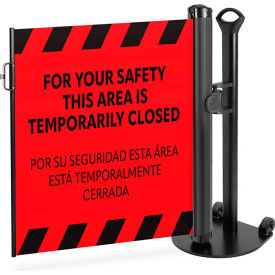 ZonePro® Plus Single Mobile Stand PrePrinted Red Push-Through Latch 