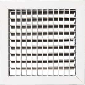 ACLAMINAIRE Aluminum Adjustable 1-Way Deflection Wall Register 10" x 10" White 
