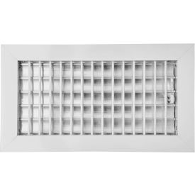ACLAMINAIRE Aluminum Adjustable 1-Way Deflection Wall Register 12" x 6" White 