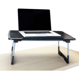 Mind Reader Adjustable, Foldable Laptop Table, Black