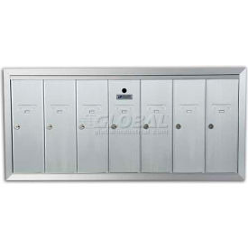 Florence Manufacturing Company 1250-7HA Recessed Vertical 1250 Series, 7 Door Mailbox, Anodized Aluminum image.