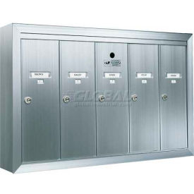 Florence Manufacturing Company 12505SMSHA Surface Mount Vertical 1250 Series, 5 Door Mailbox, Anodized Aluminum image.