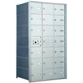 Florence Manufacturing Company 140073A 1400 Series Front Loading Horizontal Wall-Mounted Mailbox, 20 Compartments, Anodized Aluminum image.
