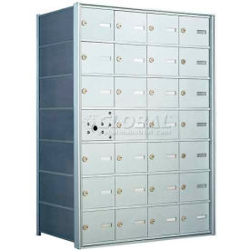 Florence Manufacturing Company 140074A 1400 Series Front Loading Horizontal Wall-Mounted Mailbox, 27 Compartments, Anodized Aluminum image.