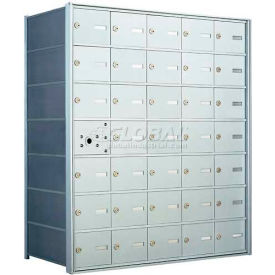 Florence Manufacturing Company 140075A 1400 Series Front Loading Horizontal Wall-Mounted Mailbox, 34 Compartments, Anodized Aluminum image.
