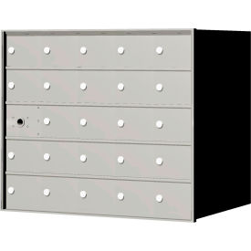Florence Manufacturing Company 140055A Florence 4B+ Horizontal Mailbox 140055A, 28" H, 24 Mailboxes, Front Loading, Aluminum, USPS image.