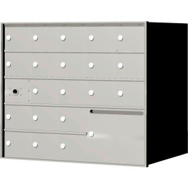 Florence Manufacturing Company 140055OUA Florence 4B+ Horizontal Mailbox 140055OUA, 28" H, 20 Mailbox, 1 Outgoing, Front Load, Aluminum, USPS image.