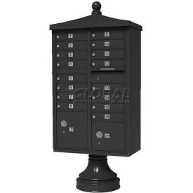 Florence Manufacturing Company 1570-16V2DB Vital Cluster Box Unit w/Vogue Traditional Accessories, 16 Unit & 2 Parcel Lockers, Dark Bronze image.
