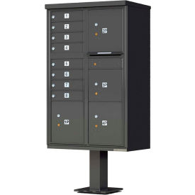 Florence Manufacturing Company 1570-8T6DBAF Vital Cluster Box Unit, 8 Mailboxes & 4 Parcel Lockers, Dark Bronze image.