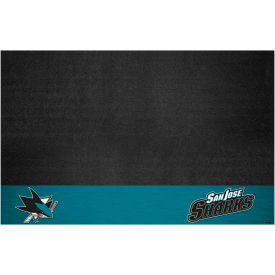 Fanmats, Llc 14248 FanMats NHL San Jose Sharks Grill Mat 1/4" Thick 2 x 3.5  image.
